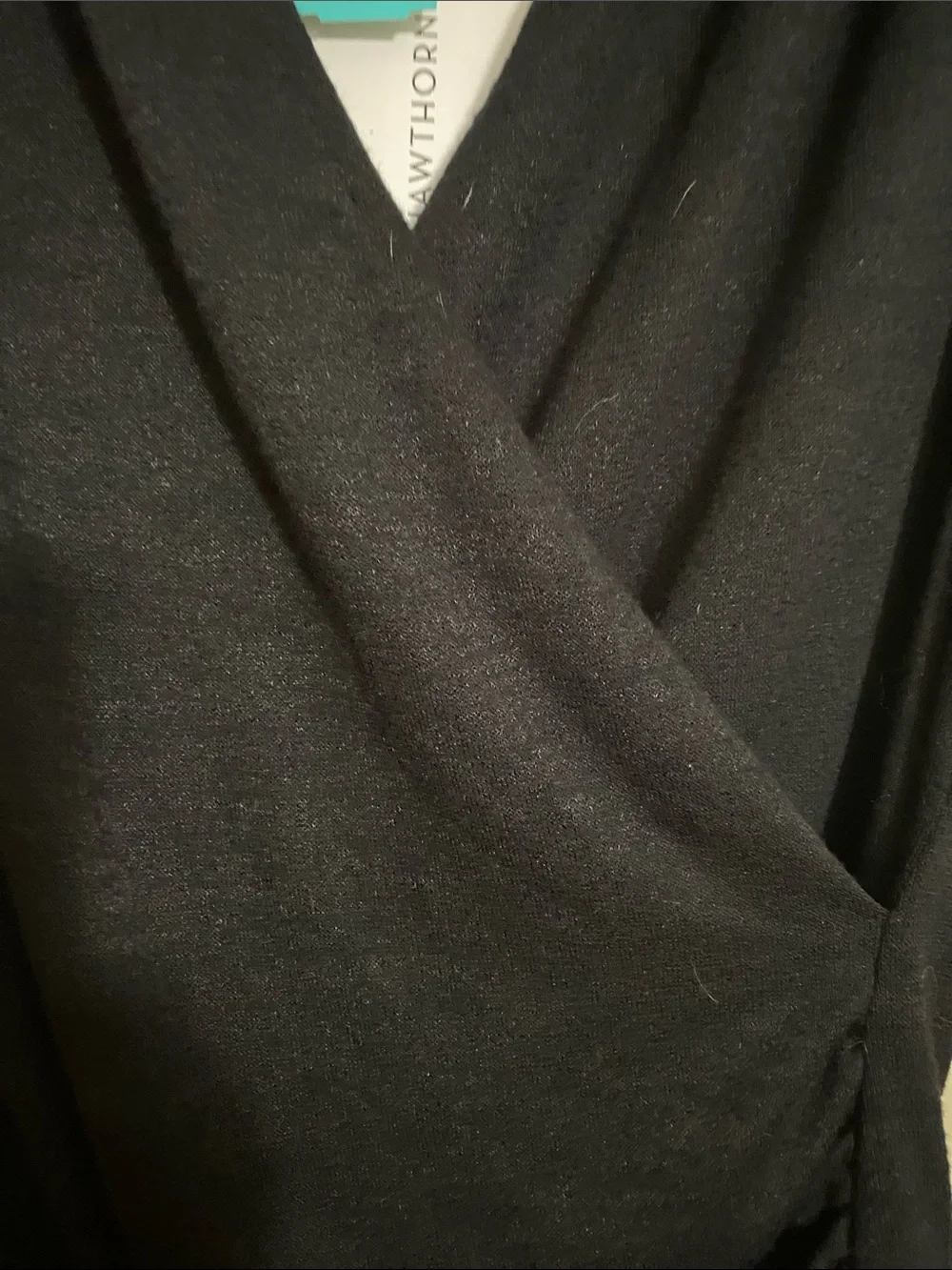 41 Hawthorn Black Wrap-Front Sleeveless Top - Picture 4 of 5